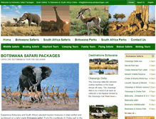 Tablet Screenshot of botswanasafaripackages.com
